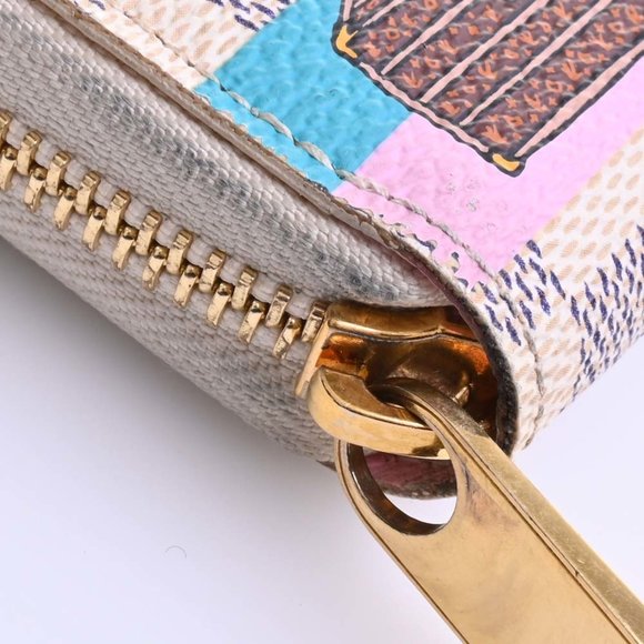 LOUIS VUITTON Azure Zippy Atlantic Cruise Round Long Wallet N41668 White Ladies - Picture 7 of 9